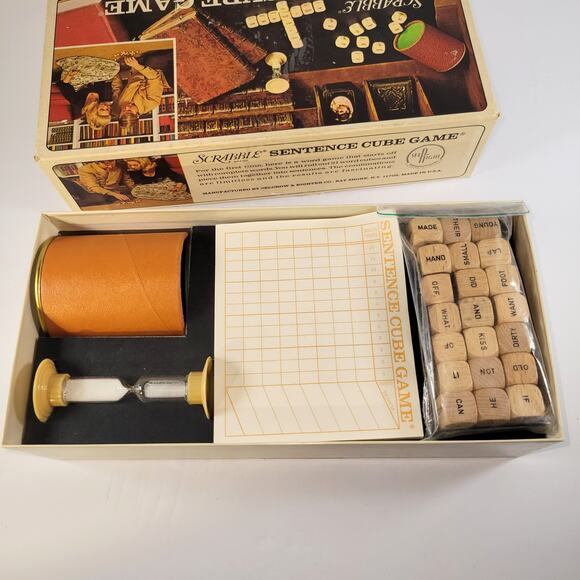 Vintage 1971 Scrabble Sentence Cube Board Game by Selchow & Righter - Picture 11 of 16